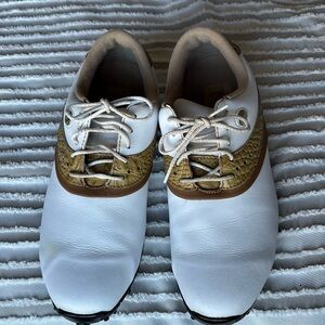 FootJoy Womens Lopro Collection Golf Shoes White/Tan